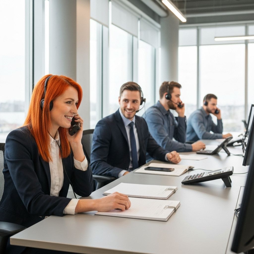 Dedicated support team assisting carriers